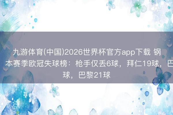 九游体育(中国)2026世界杯官方app下载 钢铁防地！本赛季欧冠失球榜：枪手仅丢6球，拜仁19球，<a href=