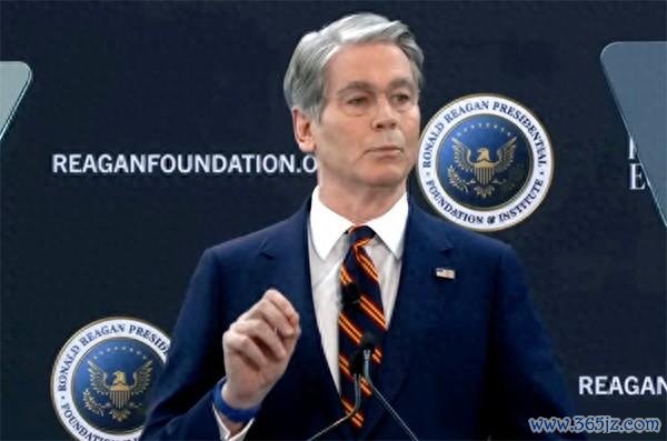 当地技巧5月28日，好意思国财政部长贝森特在加利福尼亚州西米谷的罗纳德·里根总统藏书楼发表谈话。 视频截图
