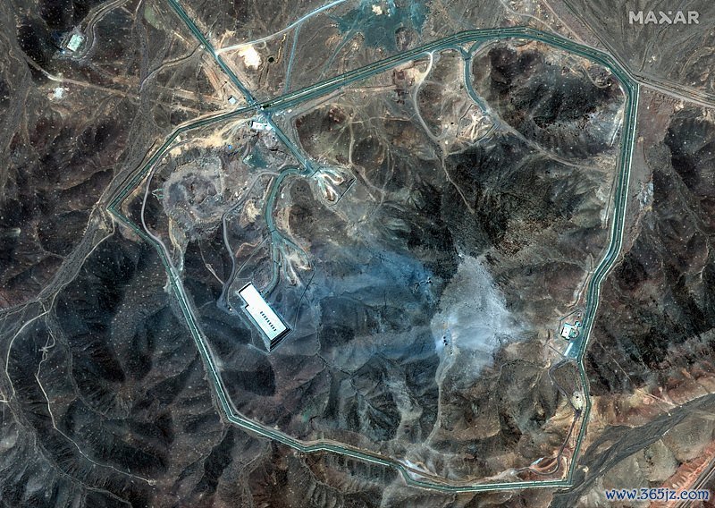 当地时辰2025年6月22日，遭好意思国空袭后的伊朗福尔多核法子。 视觉中国